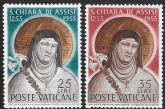 1953 Vatican SG.192-3  700th Anniversary of St. Clare set 2 values  U/M (MNH) Cat. Value £29