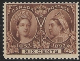 1897  Canada  SG.129  6c brown  U/M (MNH)