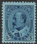 1903  Canada  SG.178  5c blue/bluish U/M (MNH)