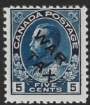1915 Canada  SG.225  5c blue  War Tax overprint. U/M (MNH)