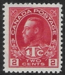 1916 Canada  SG.231  2c +1c rose red die 1  U/M (MNH)