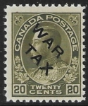 1915  Canada  SG.226  20c olive green War Tax overprint. U/M (MNH)