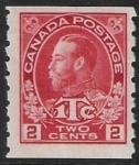 1916 Canada  SG.234  2c+1c rose carmine die I  imp. x perf 8  U/M (MNH)