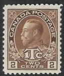 1916 Canada  SG.240  2c+1c brown die II U/M (MNH)