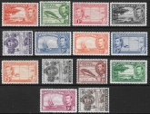 1938  Cayman Is. SG.115-126 definitive set 14 values mounted mint.