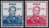 1957  Ireland  SG.168-9 William Brown  set 2 values U/M (MNH)