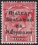 1922 Ireland  SG.2  1d scarlet  5 line overprint in black by Dollard U/M (MNH)