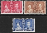 1937 Bechuanaland  SG.115-7 Coronation set 3 values U/M (MNH)