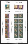 1997  Gibraltar  SG.793-6 Europa set of 4 Sheetlets of 10  U/M (MNH) face value £11.60