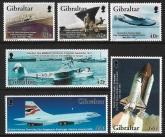 2003  Gibraltar SG.1045-50 Centenary of Powered Flight set 6 values U/M (MNH)