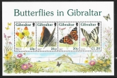 1997 Gibraltar  MS.808  Butterflies mini sheet. U/M (MNH)