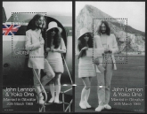 1999  Gibraltar MS.880 30th Wedding Anniv John Lennon and Yoko Ono mini sheets(2) U/M (MNH)