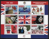 2004  Gibraltar  MS.1077  300th Anniv. of British Gibraltar.  mini sheet. U/M (MNH)