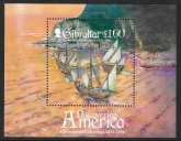 2006  Gibraltar  MS.1195.   500th Death Anniv. of Columbus.  mini sheet. U/M (MNH)