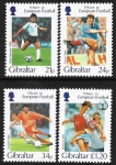 1996  Gibraltar  SG.771-4 European Football England  set 4 values  U/M (MNH)