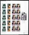 1999 Gibraltar SG.877-9 John Lennon & Yoko Ono   sheetlets of10 U/M (MNH)
