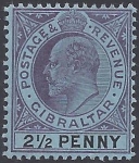 1903 SG.49a  2½d dull purple and black/blue 'Large 2 in ½' variety M/M
