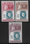 1956 St. Helena  SG.166-8 Stamp Centenary set 3 values U/M (MNH)