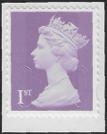 U3745 1st bright lilac ReigS 015R (from booklet) plain backing Walsall (U/M (MNH)