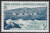 1956  French Antarctic  SG.8  5F  Kerguelen Fur Seal & Settlement. U/M (MNH)