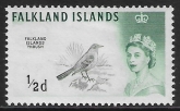 1960 Falklands SG.193ac ½d black and myrtle-green 'H' Flaw.  U/M (MNH)