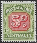 1947 Australia SG. D124 5d carmine & green -  post due U/M (MNH)