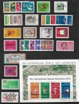 1972 Germany SG.1613-1646 (excl. SG.1629-32) U/M (MNH) cat. values £52