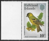 1982  Falkland Islands SG.434w  10p value from Birds set upright Watermark 'variety' U/M (MNH)