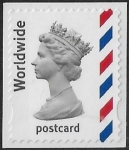 SG.2357a  Worldwide NVI postcard Grey-Black Rosine and Ultramarine.Walsall gravure.  self adhesive. U/M (MNH)