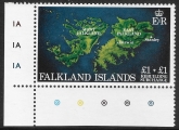 1982 Falkland Islands. SG.430w   variety Wmk. crown to Right of CA U/M (MNH)