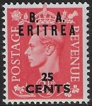 SG. E29   Eritria B. A. 25c on 2½d pale scarlet. lightly mounted mint.