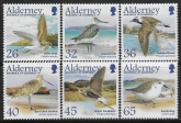 2005 Alderney A259-64 Migrating Birds (4th Series) Waders  6 Vals U/M (MNH)