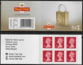 MB18a  6 x 1st  brt. scarlet 'Padlock on Cover '  code MSIL M16L SBP s/L  ISP Walsall.