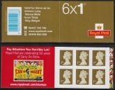MB4g 6 x 1st Issued 2008 containing sg 2295  with 'Carry On' advert  inside. Walsall