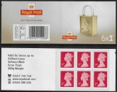 MB18a  6 x 1st  brt. scarlet 'Padlock on Cover '  code MSIL M20L SBP s/L.  ISP Walsall.