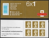 MB8a  6 x 1st Issued 2010 contains U3019  (code 'MSIL' MA10) postcodes4free lower case 'p'   5mm strip.Walsall.