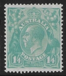 1928  Australia.  SG.104  KGV 1/4d turquoise  mounted mint.