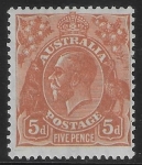 1930  Australia.  SG.103a  KGV  5d orange-brown  lightly mounted mint.