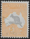 1932  Australia  SG.135  5/- grey and yellow.  fine used.