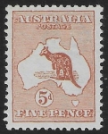 1913  Australia  SG.8   5d chestnut  mounted mint.