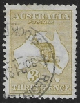1913  Australia  SG.5ea   3d yellow-olive used.