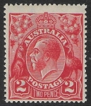 1922  Australia  SG.63  2d bright rose-scarlet.  U/M (MNH)