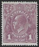 1918  Australia  SG.57f   1d violet 'variety RA joined'  U/M (MNH)