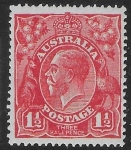 1924  Australia  SG.77b  1½d scarlet. variety 'HALEPENCE'.  U/M (MNH)