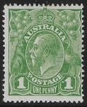 1926  Australia  SG.86a 1d sage green. variety 'dot before 1'. mounted mint.