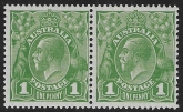 1926  Australia  SG.95 & 95b 1d sage green. Die 1 & Die 2 joined pair'.U/M (MNH)