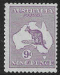 1929  Australia  SG.108  9d violet.  mounted mint.