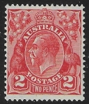 1931  Australia  SG.127  2d golden scarlet. U/M (MNH)