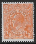 1927  Australia  SG.85  ½d orange.  U/M (MNH)