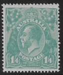 1927  Australia  SG.93   1/4d  greenish blue. mounted mint
